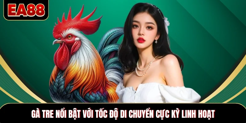 Gà Tre nổi bật với tốc độ di chuyển cực kỳ linh hoạt